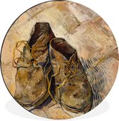 WallCircle - Wandcirkel - Muurcirkel - Schoenen - Vincent van Gogh - Aluminium - Dibond - ⌀ 30 cm - Binnen en Buiten