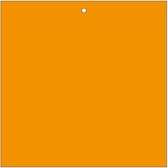 Markeringsplaatje oranje, beschrijfbaar, 100 stuks 90 x 90 mm