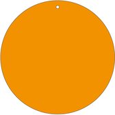 Blanco label oranje, beschrijfbaar, 100 stuks 50 mm