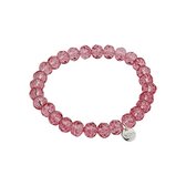Biba armband basic crystal roze  8 mm - 54024 - Sieraden sjoppie