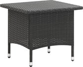 vidaXL Theetafel 50x50x47 cm poly rattan zwart