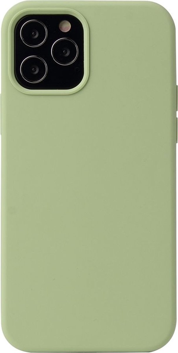 Mobigear Hoesje geschikt voor Apple iPhone 13 Pro Siliconen Telefoonhoesje | Mobigear Rubber Touch Backcover | iPhone 13 Pro Case | Back Cover - Pastelgroen