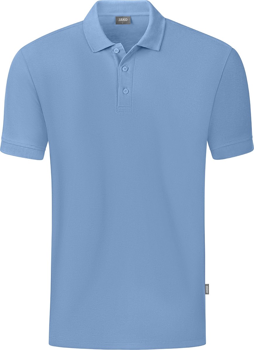 Jako Organic Polo Heren - Ijsblauw | Maat: M