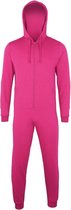 Warme onesie/jumpsuit fuchsia voor dames - huispakken volwassenen S/M (38/40- 48/50)