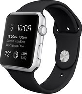 Fonu Sportbandje voor Apple Watch 1-7 series 42-44-45mm - Zwart