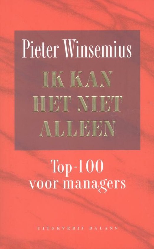 Cover van het boek 'Ik kan het niet alleen' van Pieter Winsemius