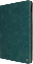 Bookcase hoesje de bibliothèque pour iPad 10.2 2021 (9e génération)/iPad 10.2 (2020)/iPad 10.2 (2019) - CaseMe - Solid Dark Green - Similicuir