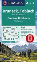 KOMPASS Wanderkarte Bruneck, Toblach, Hochpustertal / Brunico, Dobbiaco, Alta Pusteria 1:50 000