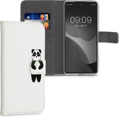 kwmobile telefoonhoesje voor Samsung Galaxy A52 / A52 5G / A52s 5G - Hoesje met pasjeshouder in zwart / groen / wit - design