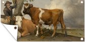 Schuttingposter De stier - Schilderij van Paulus Potter - 200x100 cm - Tuindoek