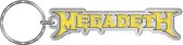 Megadeth - Logo Sleutelhanger - Zilverkleurig/Geel