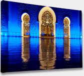 Akoestische panelen - Geluidsisolatie - Akoestische wandpanelen - Akoestisch schilderij AcousticBudget® - paneel met de Sheikh Zayed Mosque - design 196 - 70x50 - Wanddecoratie - w