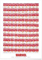 JUNIQE - Poster Andy Warhol - One Hundred Cans, 1962 -90x65 /Zwart