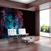 Zelfklevend fotobehang - Abstract lion - rainbow.