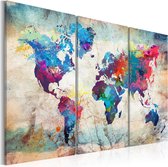 Schilderij - World Maps: Modern Style.