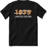 1979 Limited Edition T-Shirt | Goud - Zilver | Grappig Verjaardag en Feest Cadeau Shirt | Dames - Heren - Unisex | Tshirt Kleding Kado | - Zwart - S