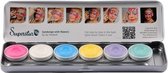 Superstar waterschmink palet pastel 6 kleuren