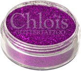 Chloïs Glitter Deep Purple 10 ml - Chloïs Cosmetics - Chloïs Glittertattoo - Cosmetische glitter geschikt voor Glittertattoo, Make-up, Facepaint, Bodypaint, Nailart - 1 x 10 ml