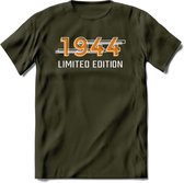 1944 Limited Edition T-Shirt | Goud - Zilver | Grappig Verjaardag en Feest Cadeau Shirt | Dames - Heren - Unisex | Tshirt Kleding Kado | - Leger Groen - L
