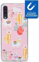 Samsung Galaxy A30s Hoesje - My Style - Magneta Serie - TPU Backcover - Pink Alpaca - Hoesje Geschikt Voor Samsung Galaxy A30s