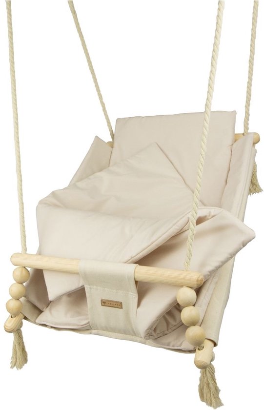 Babyschommel - voor binnen - crème - tot 20 kg van Bubaba — afbeelding 4