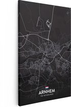 Artaza - Peinture sur Canevas - Carte de la ville d'Arnhem en noir - 20x30 - Petit - Photo sur Toile - Impression sur Toile
