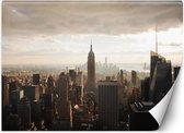Trend24 - Behang - New York - Manhattan - Vliesbehang - Fotobehang - Behang Woonkamer - 100x70 cm - Incl. behanglijm