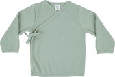 Lodger Baby Longsleeve maat 68 - Topper Nomad Rib - 100% Katoen - Perfecte Pasvorm - Elastisch - Overslag - Oeko-Tex - 4-6M - Groen