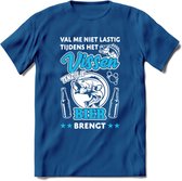 Val Me Niet Lastig Tijdens Het Vissen T-Shirt | Blauw | Grappig Verjaardag Vis Hobby Cadeau Shirt | Dames - Heren - Unisex | Tshirt Hengelsport Kleding Kado - Donker Blauw - XXL
