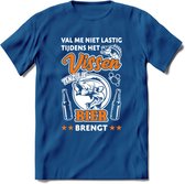 Val Me Niet Lastig Tijdens Het Vissen T-Shirt | Oranje | Grappig Verjaardag Vis Hobby Cadeau Shirt | Dames - Heren - Unisex | Tshirt Hengelsport Kleding Kado - Donker Blauw - L
