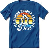Fishing Dad - Vissen T-Shirt | Grappig Verjaardag Vis Hobby Cadeau Shirt | Dames - Heren - Unisex | Tshirt Hengelsport Kleding Kado - Donker Blauw - S