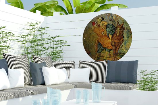 Garden Circle Le Bon Samaritain - Peinture de Vincent van Gogh - 60x60 cm - Affiche Ronde de Jardin - Extérieur