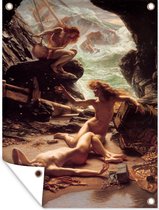 Tuinposter - Tuindoek - Tuinposters buiten - Cave of the storm Nymphs - schilderij van Edward Poynter - 90x120 cm - Tuin