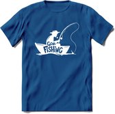 Vissen T-Shirt | Grappig Verjaardag Vis Hobby Cadeau Shirt | Dames - Heren - Unisex | Tshirt Hengelsport Kleding Kado - Donker Blauw - L