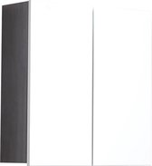 LineSkin spiegelkast 2 deuren rookzilver, spiegelglas.