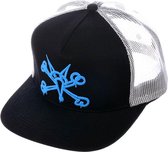 Bones Puff Cap - Black/blue