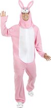 FUNIDELIA Roze konijnenkostuum voor mannen Dieren - Maat: S-M - Wit