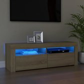 Decoways - Tv-meubel met LED-verlichting 120x35x40 cm sonoma eikenkleurig