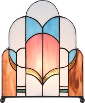 LumiLamp Tiffany Tafellamp 30*4*25 cm Creme Glas Tiffany Bureaulamp Tiffany Lampen