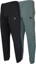 2-Pack Donnay Joggingbroek met boord - Sportbroek - Heren - Maat XXL - Black/Deep army green