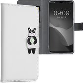 kwmobile telefoonhoesje voor Xiaomi Redmi 9T - Hoesje met pasjeshouder in zwart / groen / wit - design