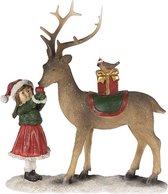 Kerstdecoratie Beeld Kind 19*7*21 cm Bruin, groen Kunststof Decoratief Figuur Decoratieve Accessoires Kerstdecoratie voor Binnen