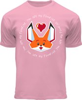 Fox Originals Vesper Favorite T-shirt Meisjes Katoen Pink Roze Maat 152