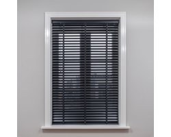 Dutchblinds® Houten Jaloezieën - 50mm - Zwart - 160 x 175 cm - Breedtematen van 40 t/m 300 cm