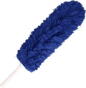 Microvezel plumeau/duster met telescoopsteel blauw 75 - 150 cm - Huishuidelijke producten/schoonmaken/afstoffen