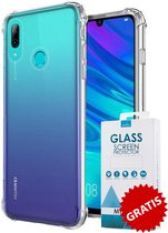 Crystal Backcase Transparant Shockproof Hoesje Huawei P Smart 2019 - Gratis Screen Protector - Telefoonhoesje - Smartphonehoesje