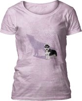 Ladies T-shirt Shadow of Greatness Dog Pink L