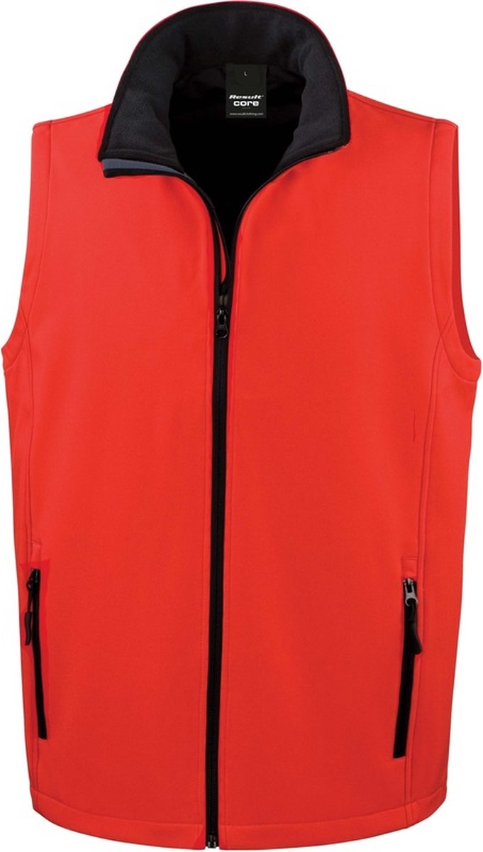 Softshell casual bodywarmer voor heren Outdoorkleding wandelen/zeilen Mouwloze vesten 38/50 Rood