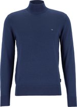 Calvin Klein superior wool mock neck pullover - heren turtleneck trui - blauw -  Maat: S