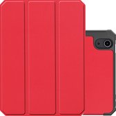 iPad Mini 6 Hoesje Case Hard Cover Hoes Met Apple Pencil Uitsparing Book Case - Rood